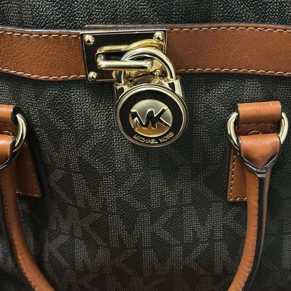 Michael Kors Large Brown Signature Hamilton Tote EUC - Picture 6 of 11